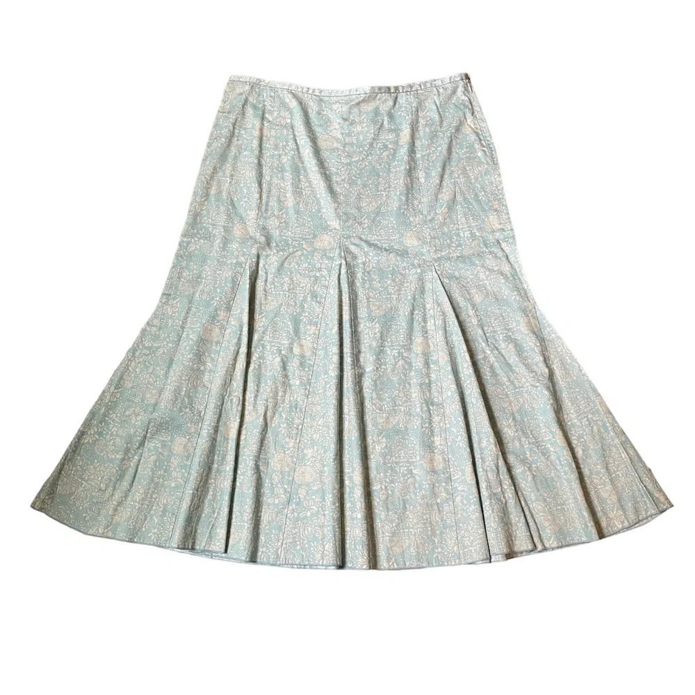 NWT Peruvian Connection Indian Floral Maxi Skirt Pima Cotton size 18